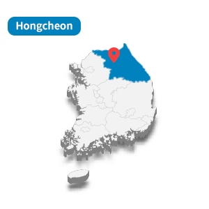 Hongcheon town map image